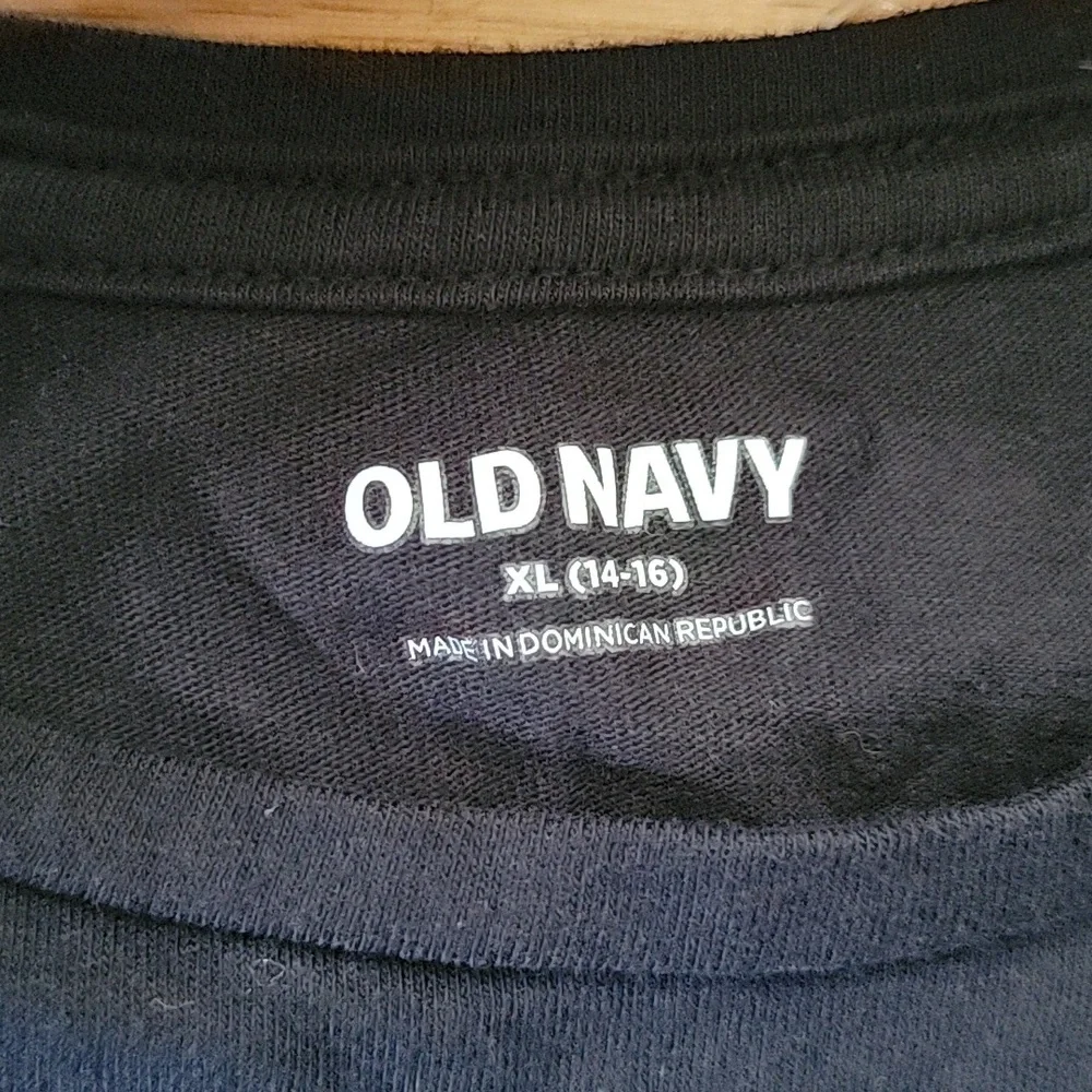 🐞4/$10🐞 Old Navy Kids Black Rainbow Positivity Graphic T-shirt Size XL (14-16)
